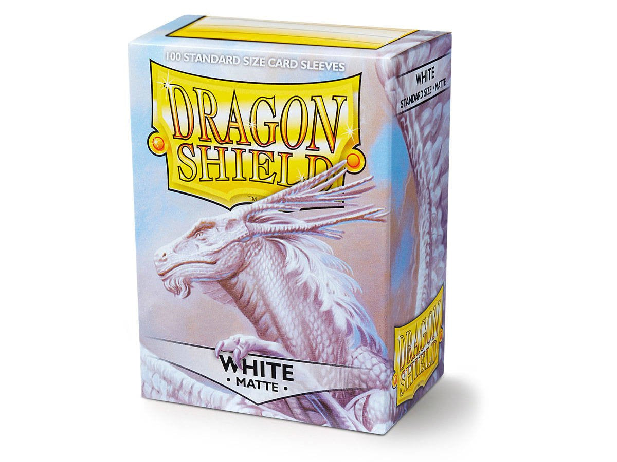 Dragon Shield White 100 Standard Matte Sleeves