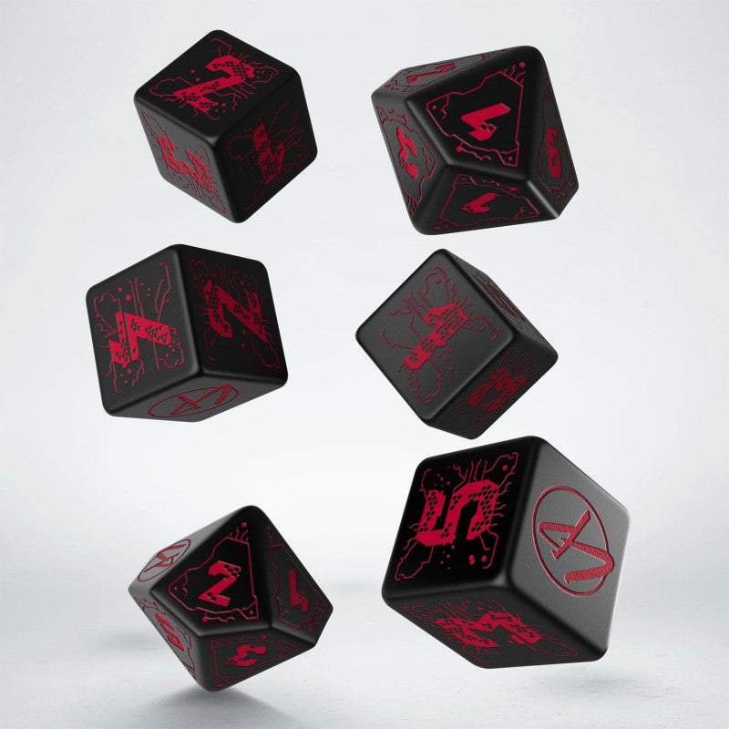 Zestaw kości podstawowych Cyberpunk Red (4D6 & 2D10)