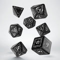 Kości RPG Elfickie Czarno-białe