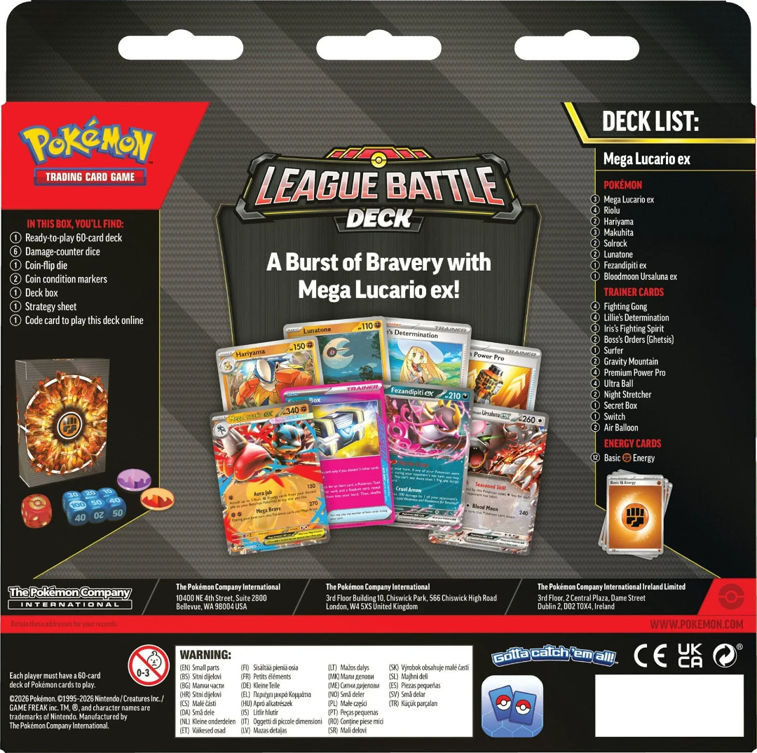Pokemon TCG Mega Lucario ex League Battle Deck