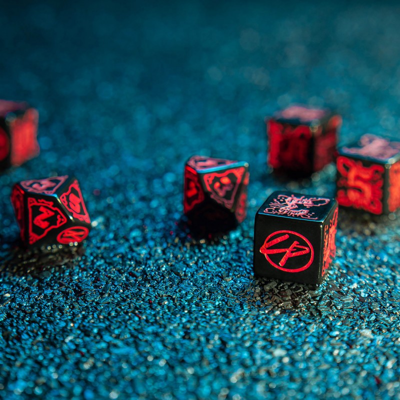 Zestaw kości podstawowych Cyberpunk Red (4D6 & 2D10)