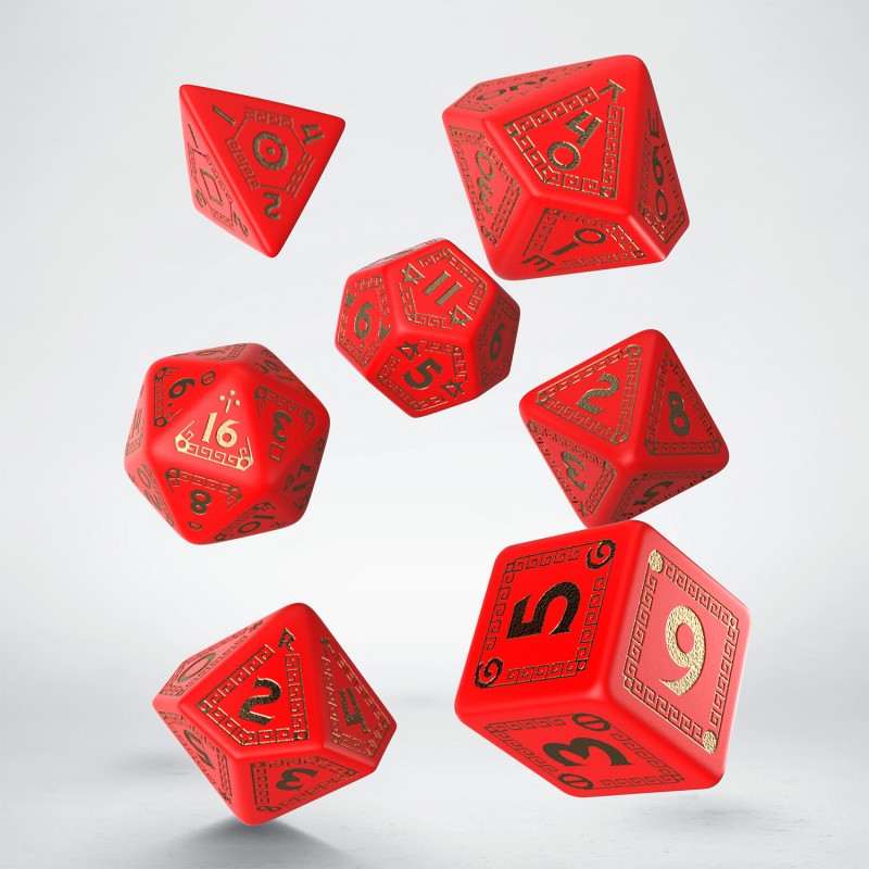 QW SRQU53 RuneQuest Czerwono-złote Zestaw 7 QW
