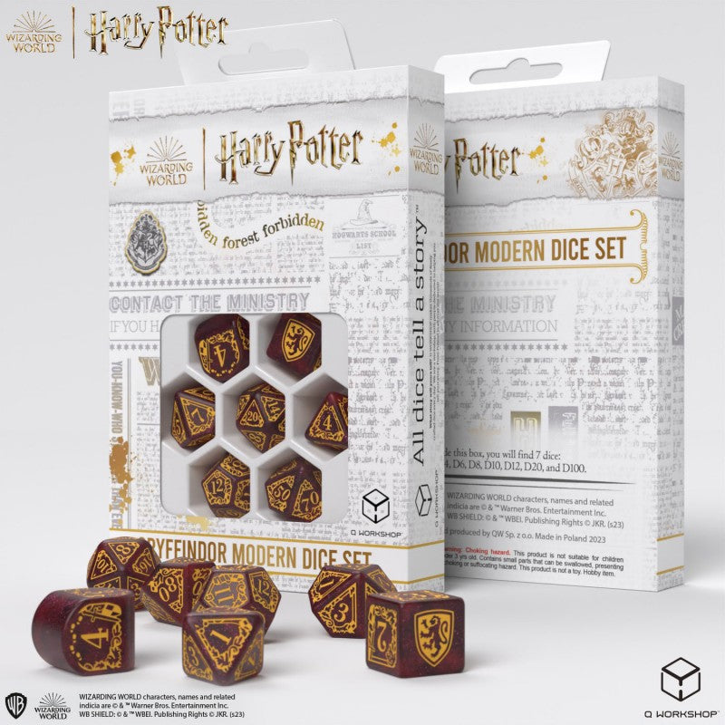 Harry Potter. Zestaw Kości Modern Gryffindor - Czerwony