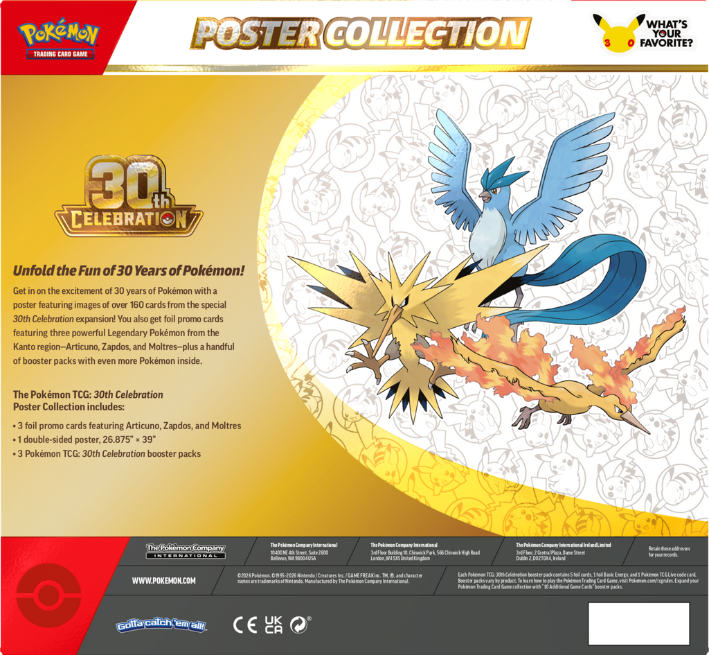 Pokémon TCG 30th Celebration Poster Collection