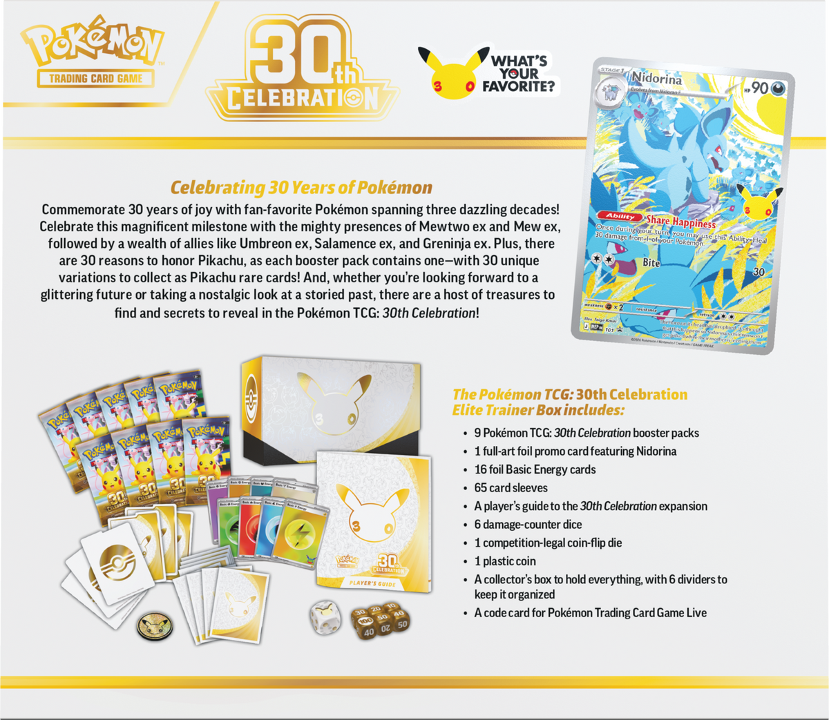Pokémon TCG 30th Celebration Elite Trainer Box