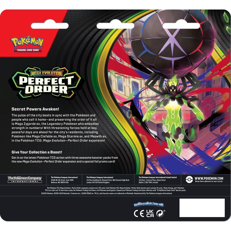 Pokemon TCG Perfect Order ME 03 3-Pack Blister Chikorita