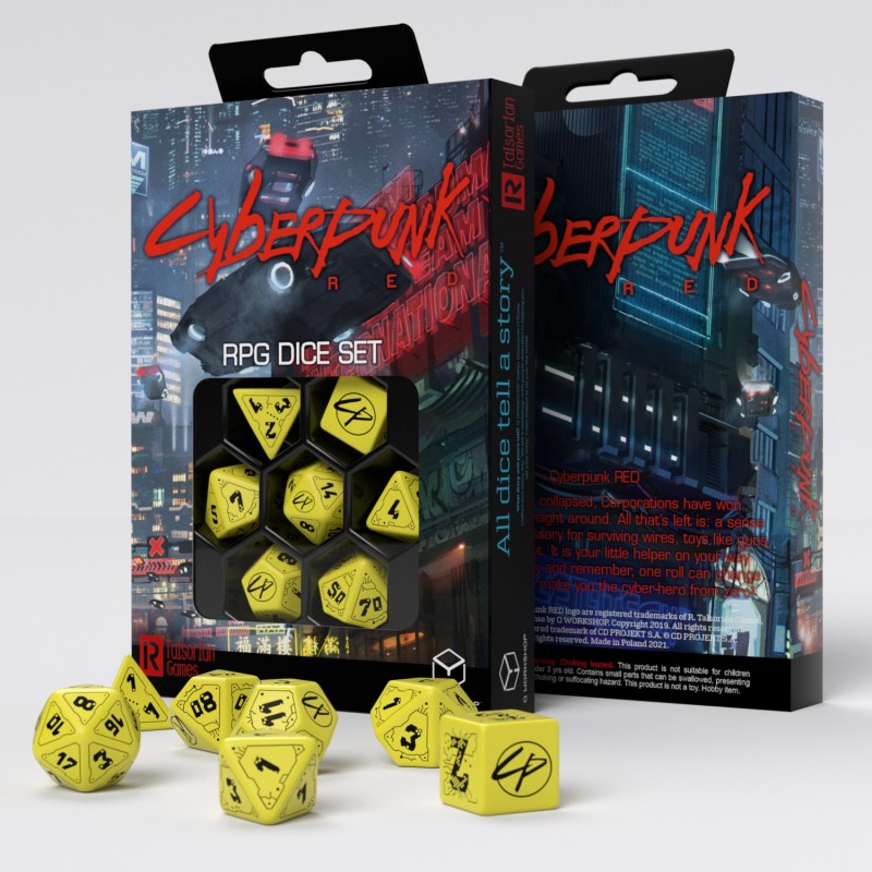 QW SCPU03 QW Zestaw Kosci RPG Cyberpunk: Strefa Zagrożenia