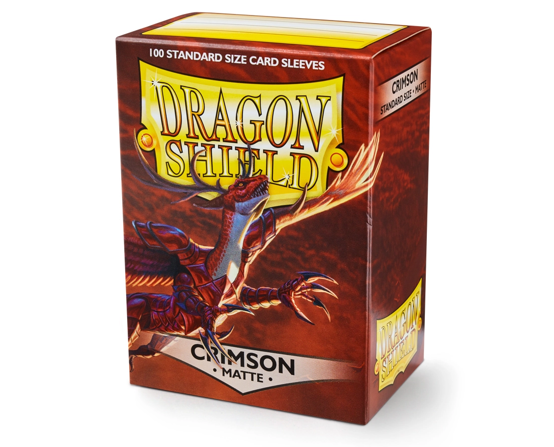 Dragon Shield Crimson 100 Standard Matte Sleeves