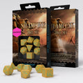 QW SSTE1V Steampunk Mango & Turquoise Dice Set (Unusual)