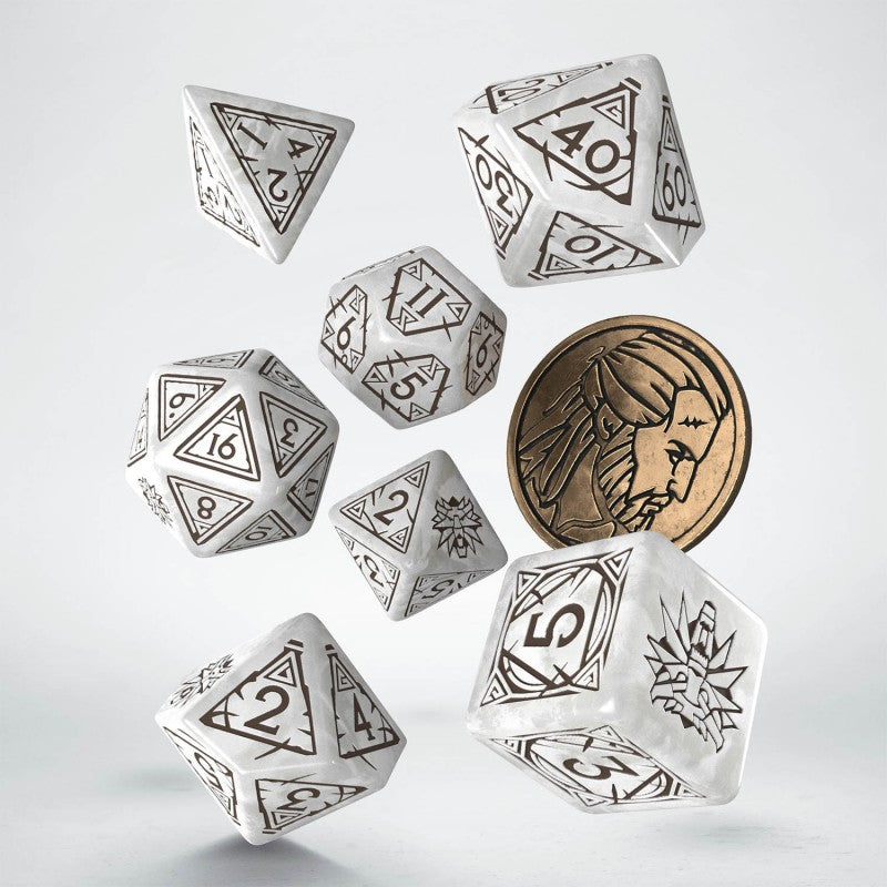 QW SWGE01 Witcher Dice Set Geralt - Biały Wilk